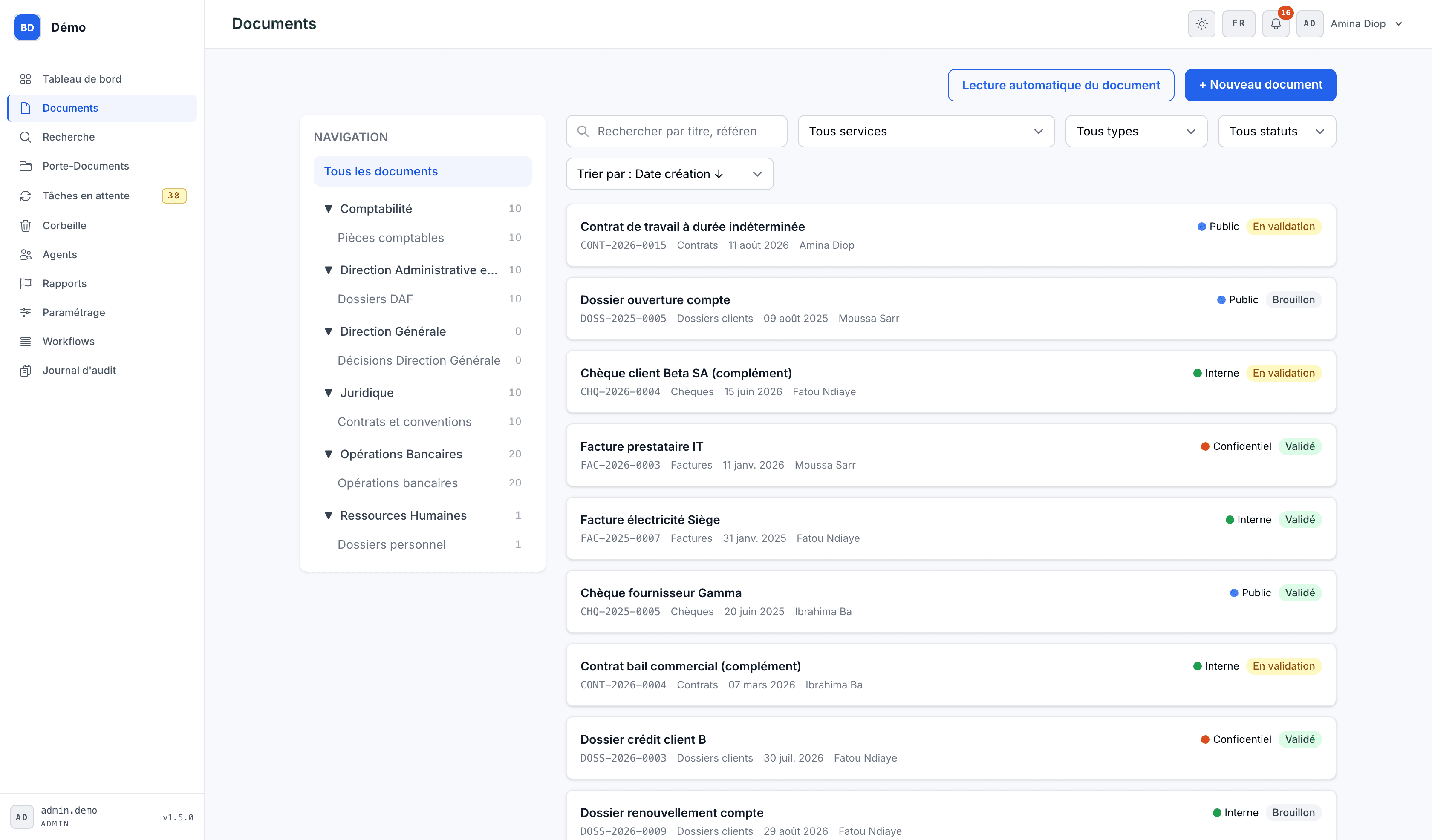 Interface d'import SOLUGEID avec OCR et extraction automatique des métadonnées